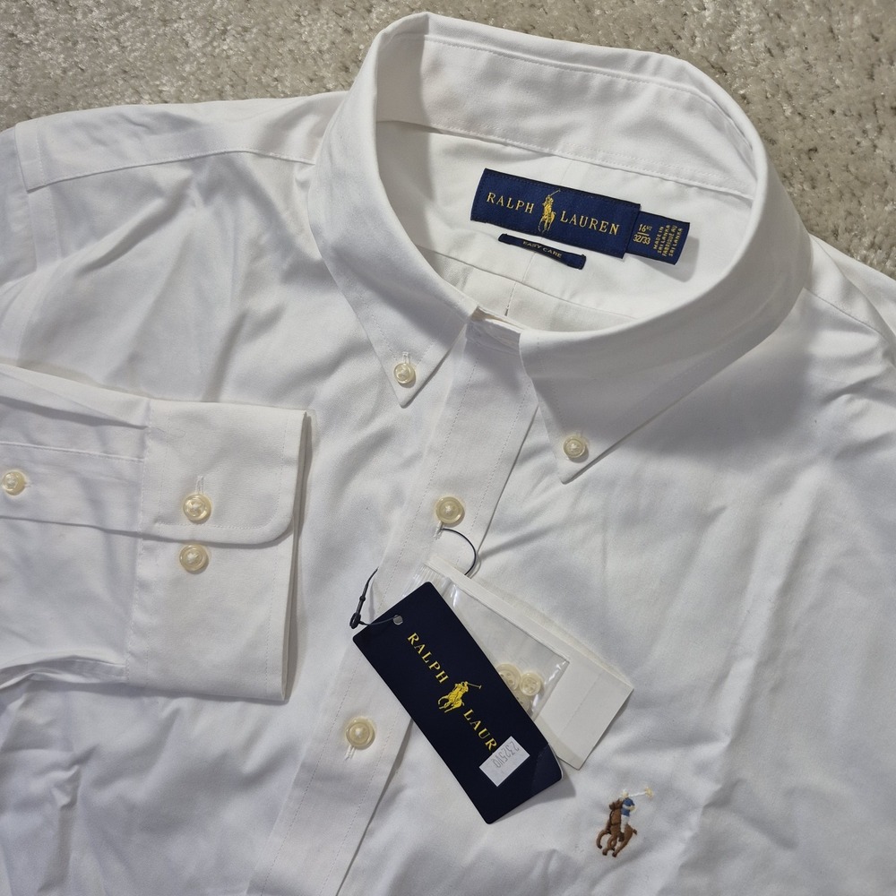 Polo Ralph Lauren Shirt Mens 3XB White Button Down Featherweight Twill Academia